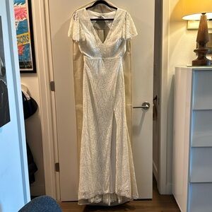 Fame and Partners Lace Wedding Gown